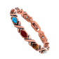 Pulsera de Piedra Magnética con Acabado de Cobre Antiguo