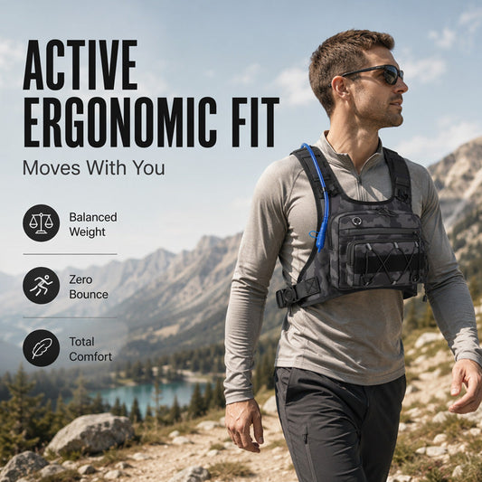 🔥Venta Caliente 50% OFF🔥 Chaleco Ciclista Delantero y Trasero para Hombre – Listo para Hidratación, 3L de Almacenamiento, Malla Transpirable 🏃
