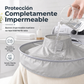 Capa de corte de pelo transpirable talla mediana gris para adultos y bata de salón para teñir el pelo inodora