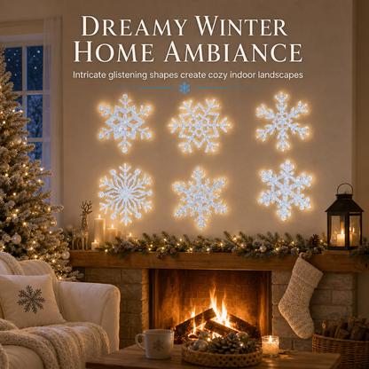 ❄️ 50% dto. Luces de pared LED copo de nieve 3D – diseño dimensional, luz multicolor y control remoto. Decora tu hogar esta Navidad! ✨🎄