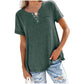 🌸40% de descuento  🌸 Camiseta de manga corta con bolsillos en color liso de algodón