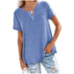 🌸40% de descuento  🌸 Camiseta de manga corta con bolsillos en color liso de algodón